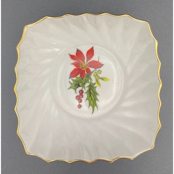 Ridgway Potteries Royal Adderley Poinsettia Nut Fruit Candy Dish Bowl England - Picture 5 of 5